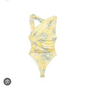 Zara Yellow and Blue Floral Bodysuit